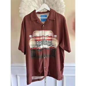 NWOT Market Button Up Short Sleeve Shirt Size M